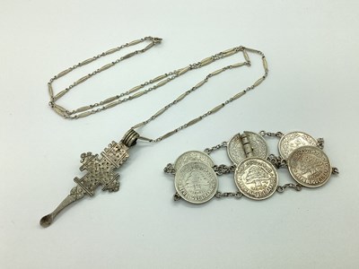 Lot 121 - Vintage Lebanese 50 Piastres Coin Bracelet,...