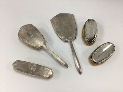 Lot 54 - A Hallmarked Silver Backed Three Piece...