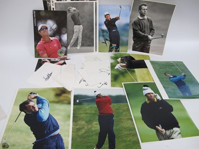 Lot 528 - Golf - Fifty plus signed cards and photographs,...