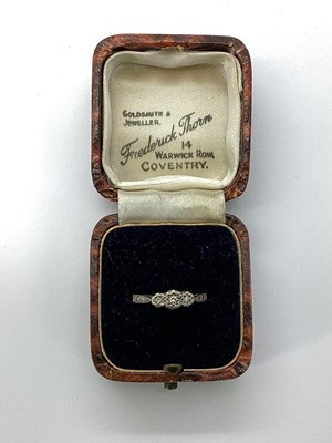 Lot 72 - An Antique Illusion Set Dress Ring, between...