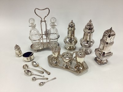 Lot 37 - A Hallmarked Silver Salt and Pepperette,...
