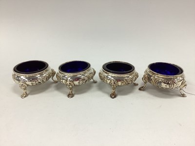 Lot 23 - A Set of Four Victorian Hallmarked Silver...