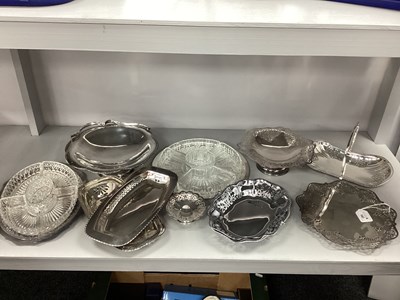 Lot 182 - Assorted Decorative Plated Swing Handled and...