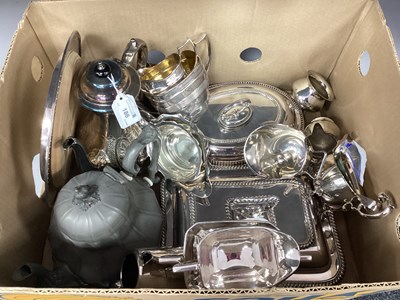 Lot 186 - Assorted Plated Ware, including oval and...