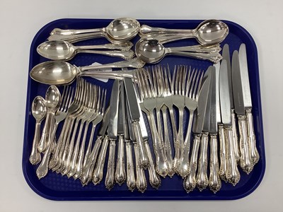 Lot 174 - Decorative Eight Setting Plated Cutlery,...