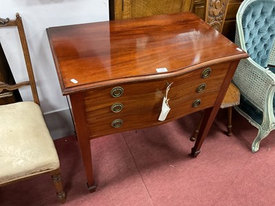 Lot 1622 - XX Mahogany Serpentine Shaped Cutlery Cabinet,...