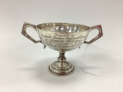 Lot 6 - A Hallmarked Silver Twin Handled Trophy Cup,...