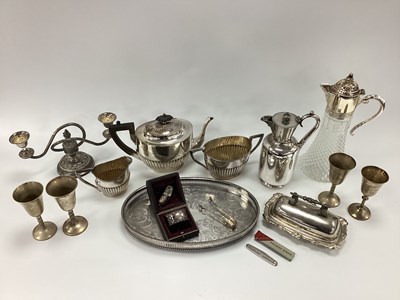 Lot 175 - A Walker & Hall Plated Three Piece Tea Set,...