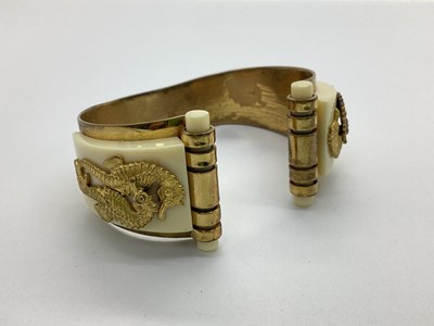 Lot 108 - Jean Painlevé; An Art Deco 'L'Hippocampe' Cuff...