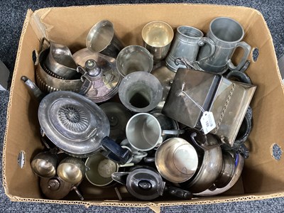 Lot 188 - A Cooper Bros Electroplated Square Biscuit Box,...