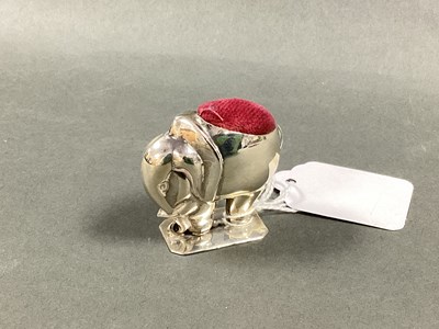 Lot 42 - A Novelty Elephant Pin Cushion, on rectangular...