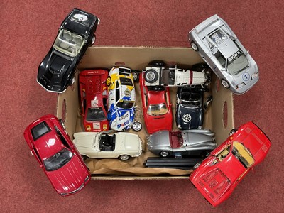 Lot 417 - Eleven 1:18 Scale Diecast Model Cars, by...