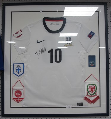 Lot 479 - England Nike Home Shirt, bearing signature,...