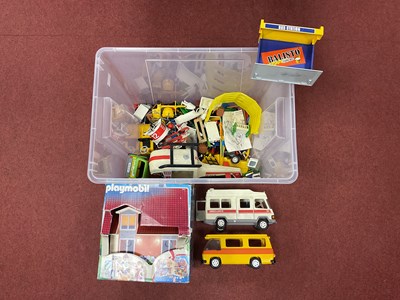 Lot 747 - A quantity of Playmobil plastic figures and...
