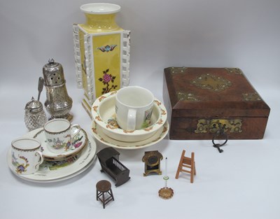 Lot 1263 - XIX Century Walnut Box with Brass Mounts,...