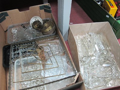Lot 1086 - Glass Ceiling Light, large quantity of faceted...