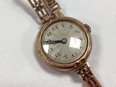 Lot 208 - A 9ct Gold Cased Ladies Wristwatch, the...