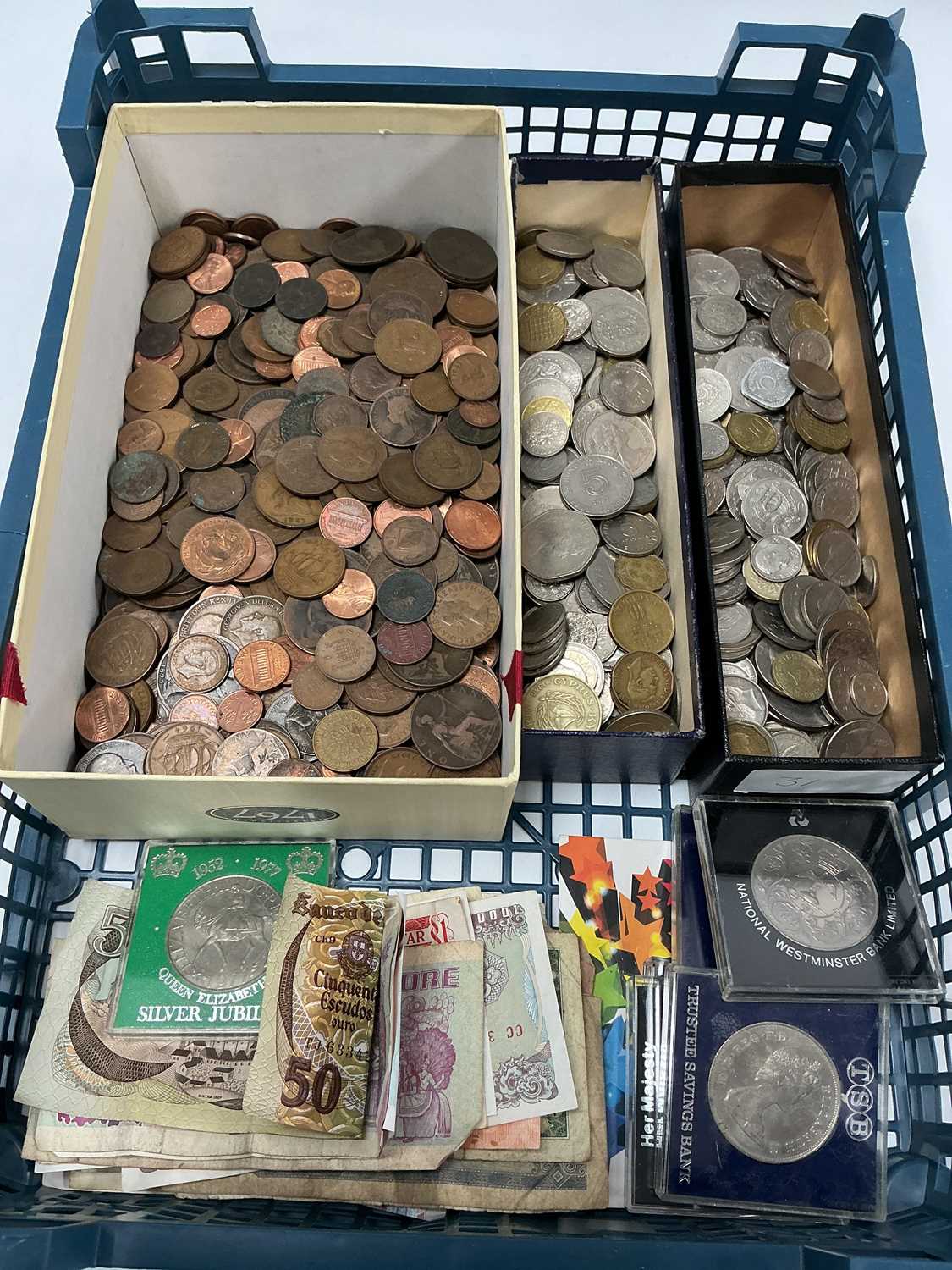 Lot 454 - Large Collection Of Coins And Banknotes,...