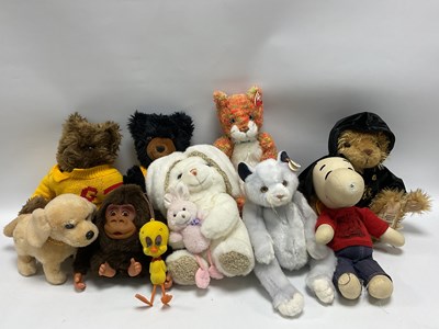 Lot 344 - Nine Soft Toys / Teddy Bears, including a Mid...