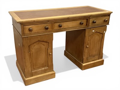 Lot 1604 - XIX Century Pine Desk, with three drawers over...