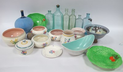 Lot 1050 - Poole Pottery Ceramics, Vases, etc (x 9)....