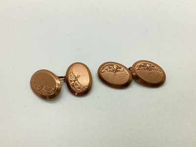 Lot 200 - A Pair of Chester Hallmarked 9ct Rose Gold...