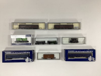 Lot 601 - A collection of boxed Japanese N gauge rolling...