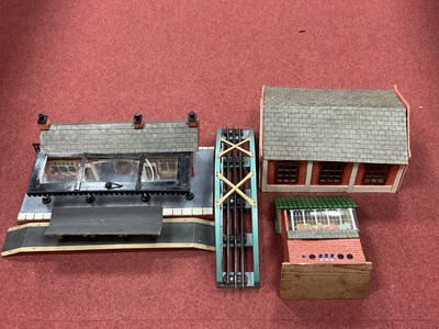 Lot 369 - Five Home crafted wooden Railway Buildings,...