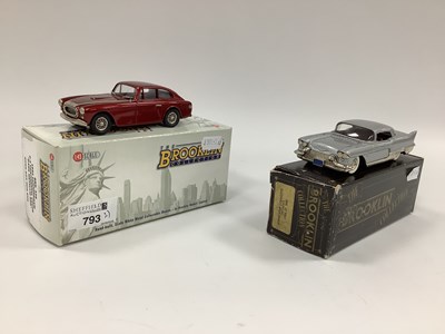 Lot 793 - Two Brooklin 1:43rd scale white metal model...