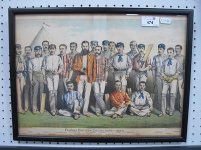 Lot 474 - Famous English Cricketers 1880, Willart &...