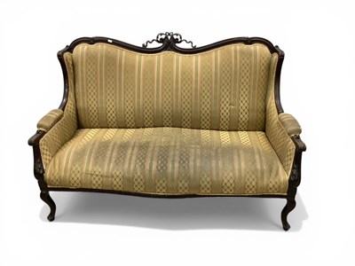 Lot 1601 - Early XX Century Two Seater Salon Seat, with...