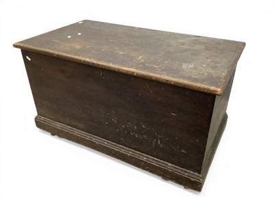 Lot 1595 - XIX Century Painted Pine Blanket Box, with a...