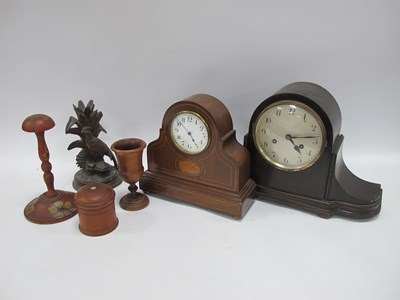 Lot 1402 - Early XX Century Mahogany Inlaid Mantel Clock,...