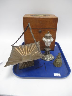 Lot 1316 - Plated Basket, Bohemian glass white metal...