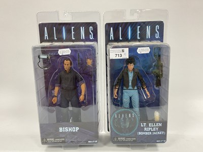 Lot 713 - Two Neca Reel Toys Aliens plastic action...