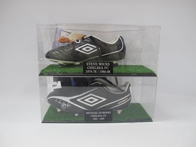 Lot 597 - Chelsea Autographed Umbro Boots - Steve Wicks...