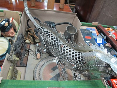 Lot 1061 - Metalware, including a large metalwork...