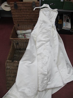Lot 1161 - Two M&S wicker hampers containing ladies white...