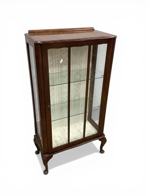 Lot 1541 - Mid XX Century Walnut Display Cabinet, with a...