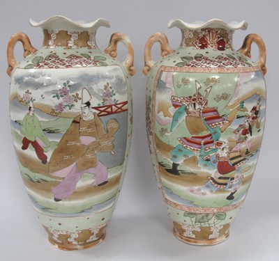 Lot 1306 - Royal Nippon, a pair of Japanese vases, with...