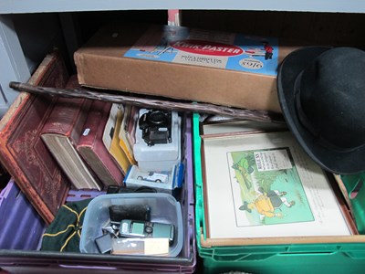Lot 1085 - Collectables, including antique leather bound...