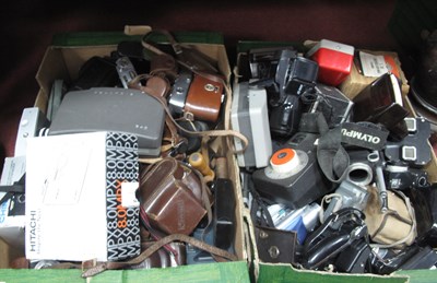 Lot 1345 - A largw collection of cameras to include...