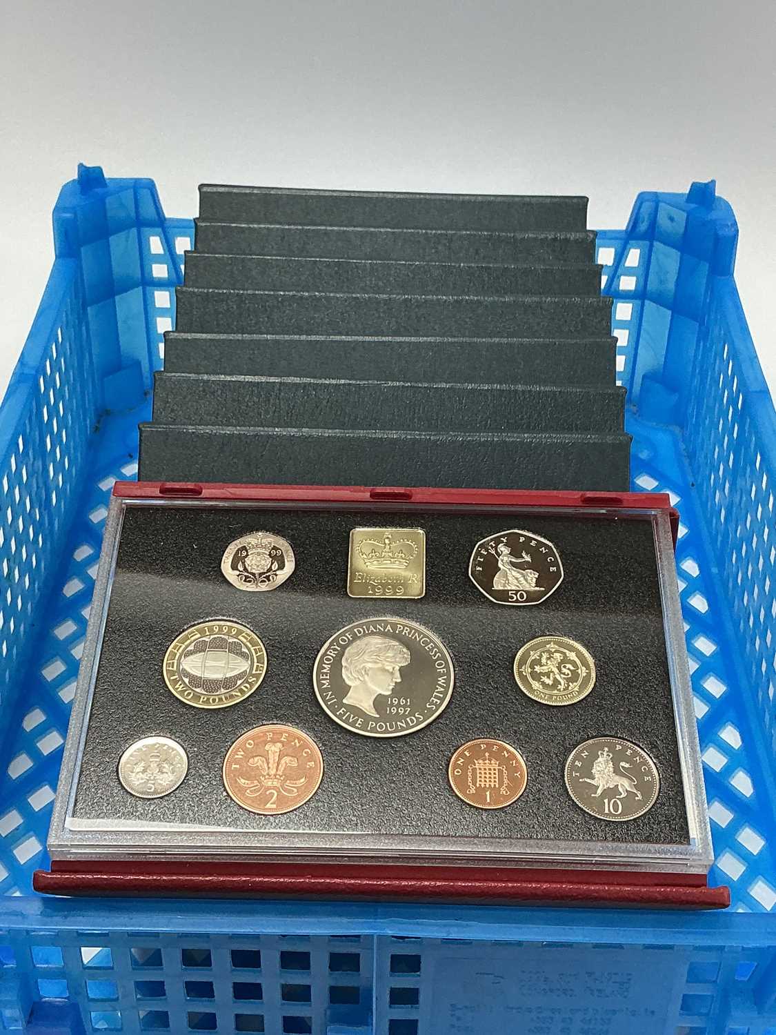 Lot 463 - Eight Royal Mint GB Proof Year Coin Sets,...