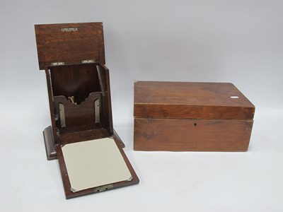 Lot 1441 - Oak Stationary Box circa 1900, with lift up...