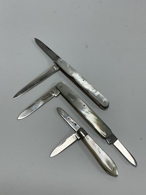Lot 358 - Two Blade Folding Pocket Knife, one hallmarked...