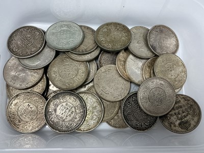 Lot 547 - Large Collection Of Silver India One Rupees,...