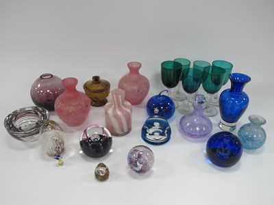 Lot 1213 - Collection of glass ornaments and paperweights,...