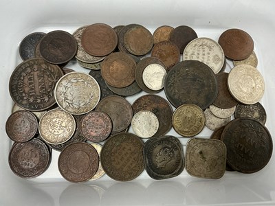 Lot 516 - Collection Of Indian Coins, includes half...