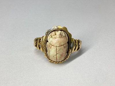 Lot 70 - A Vintage Egyptian Revival Scarab Beetle Dress...