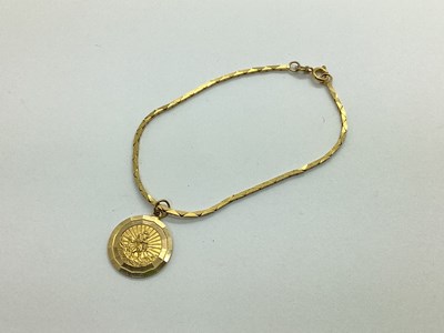Lot 78 - A 9ct Gold Bracelet, suspending a 9ct gold St....